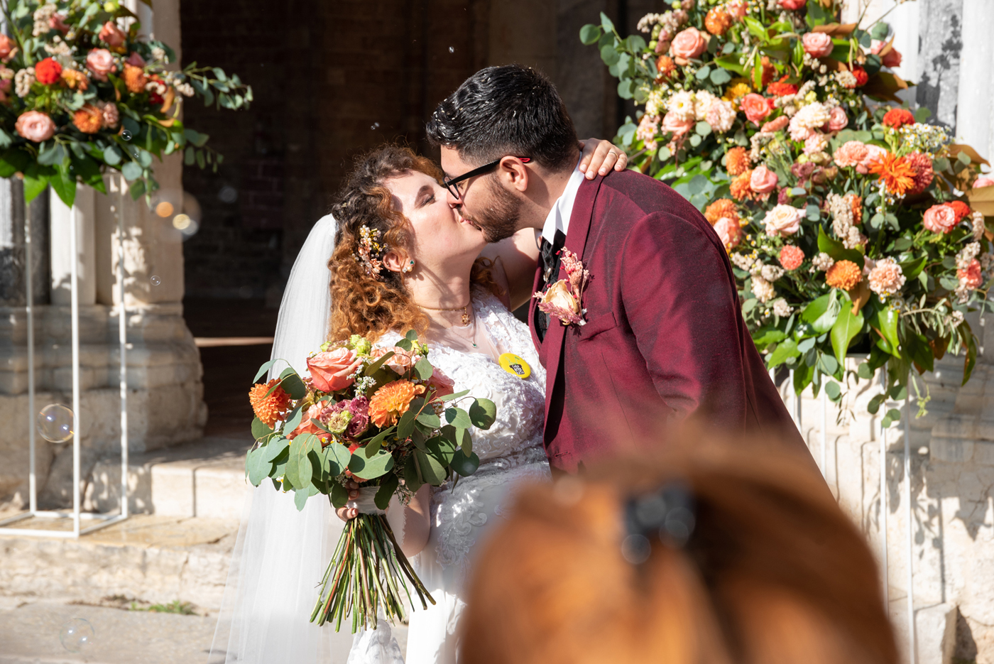 Allestimento matrimonio in abbazia a Chiaravalle di Fiastra