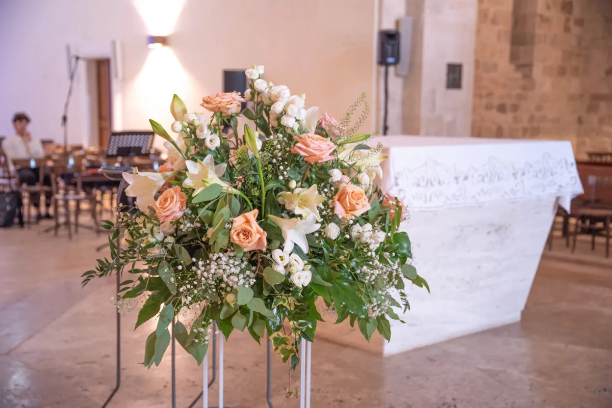 Allestimento floreale Harmony Peach per matrimonio a Ascoli Piceno - foto 6