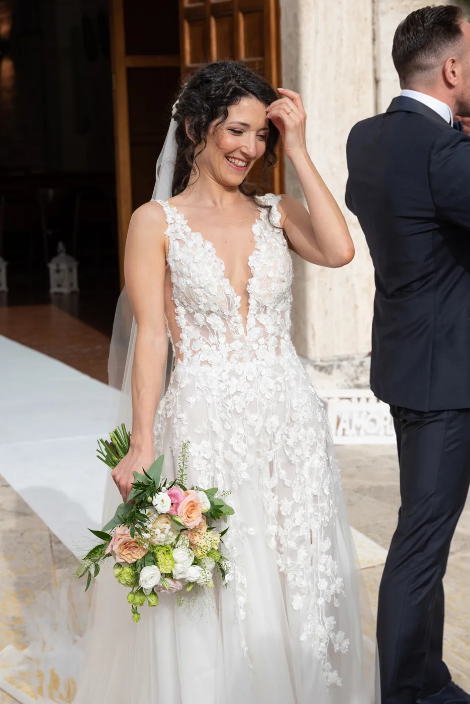 Allestimento floreale Harmony Peach per matrimonio a Ascoli Piceno - foto 36