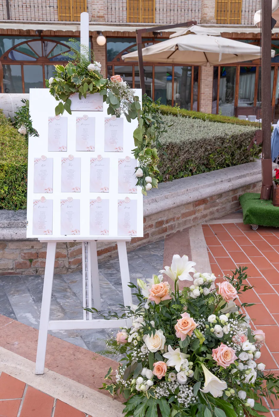 Allestimento floreale Harmony Peach per matrimonio a Ascoli Piceno - foto 37
