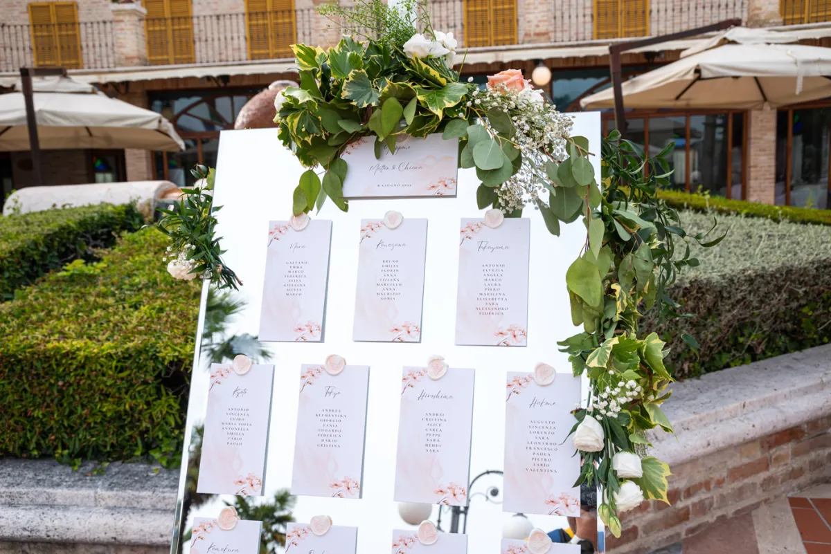 Allestimento floreale Harmony Peach per matrimonio a Ascoli Piceno - foto 38