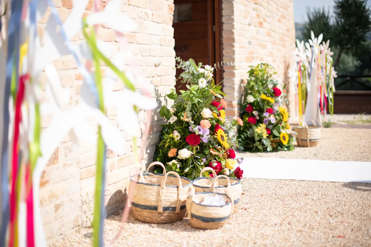 Allestimento floreale Favola Carioca per matrimonio a Monsampolo del Tronto - foto 30