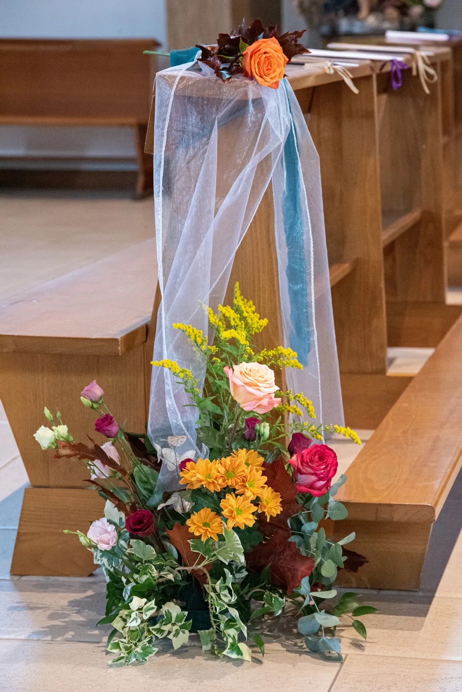 Allestimento floreale Sinfonia Autunnale per matrimonio a Poggio di Bretta - foto 14
