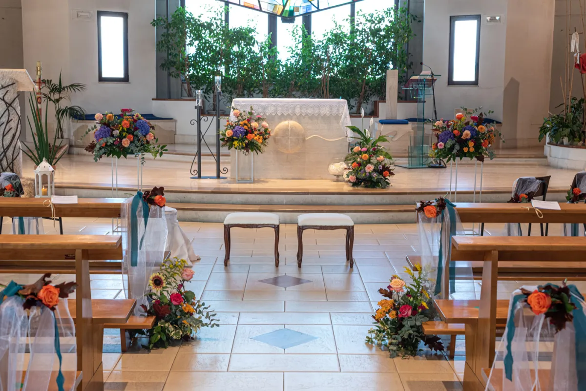 Allestimento floreale Sinfonia Autunnale per matrimonio a Poggio di Bretta - foto 21