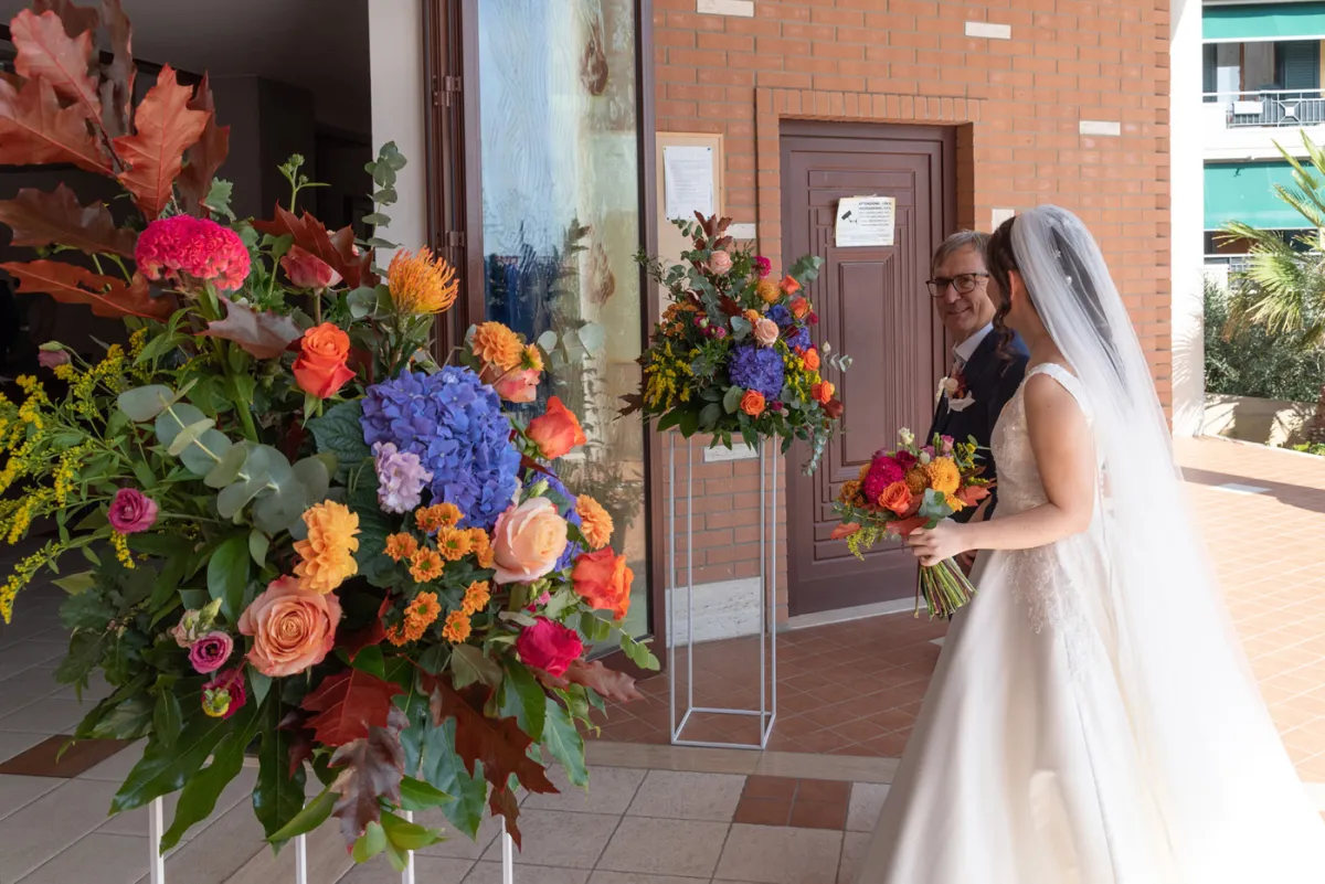 Allestimento floreale Sinfonia Autunnale per matrimonio a Poggio di Bretta - foto 32