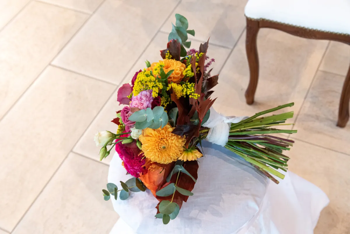 Allestimento floreale Sinfonia Autunnale per matrimonio a Poggio di Bretta - foto 33